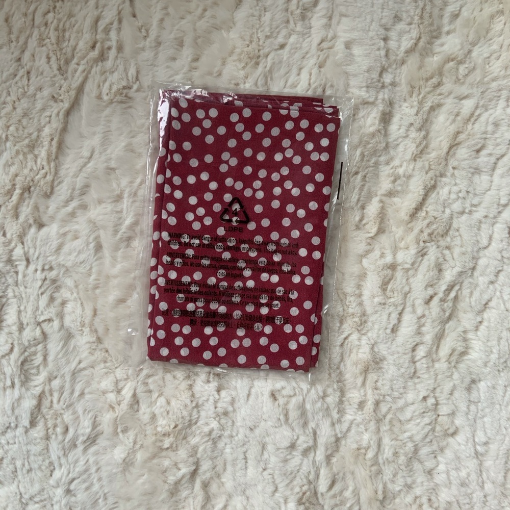 Madewell Bandana Silk Scarf Red Polka Dot - Picture 2 of 3